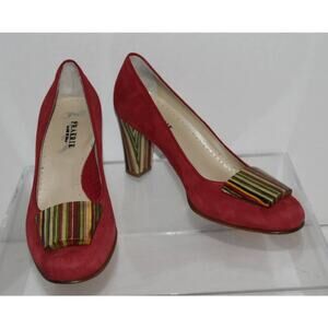 VGUC  Womens Designer Italian Suede Pumps